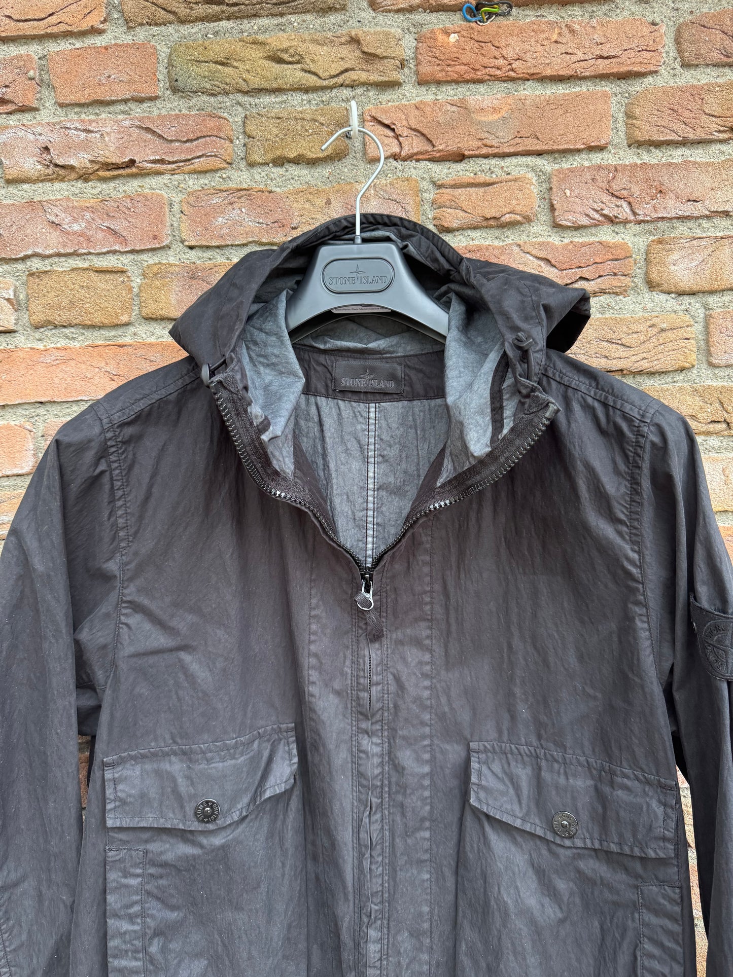 Stone Island 50 Fili Resinata Ghost Parka - L