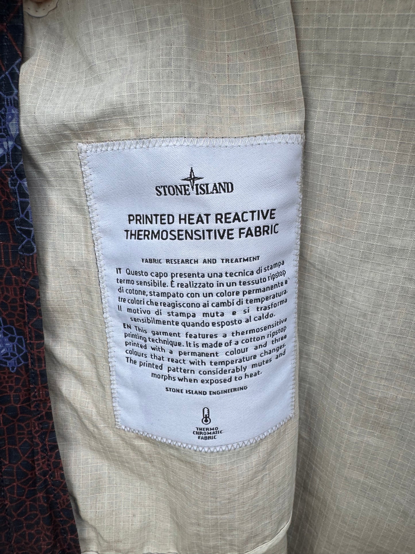 Stone Island Printed Heat Reactive Thermosensitive Jacket - M