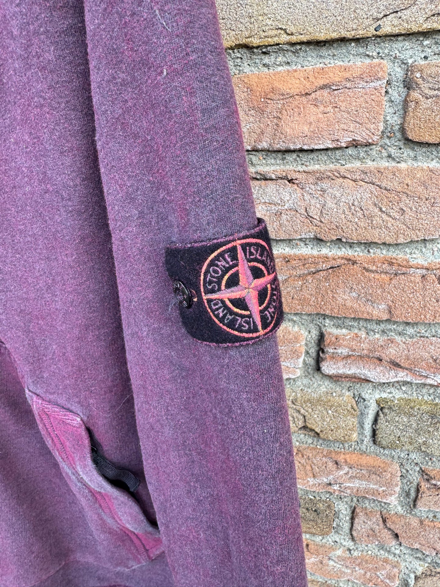 Stone Island Dust Zipped Hoodie - L