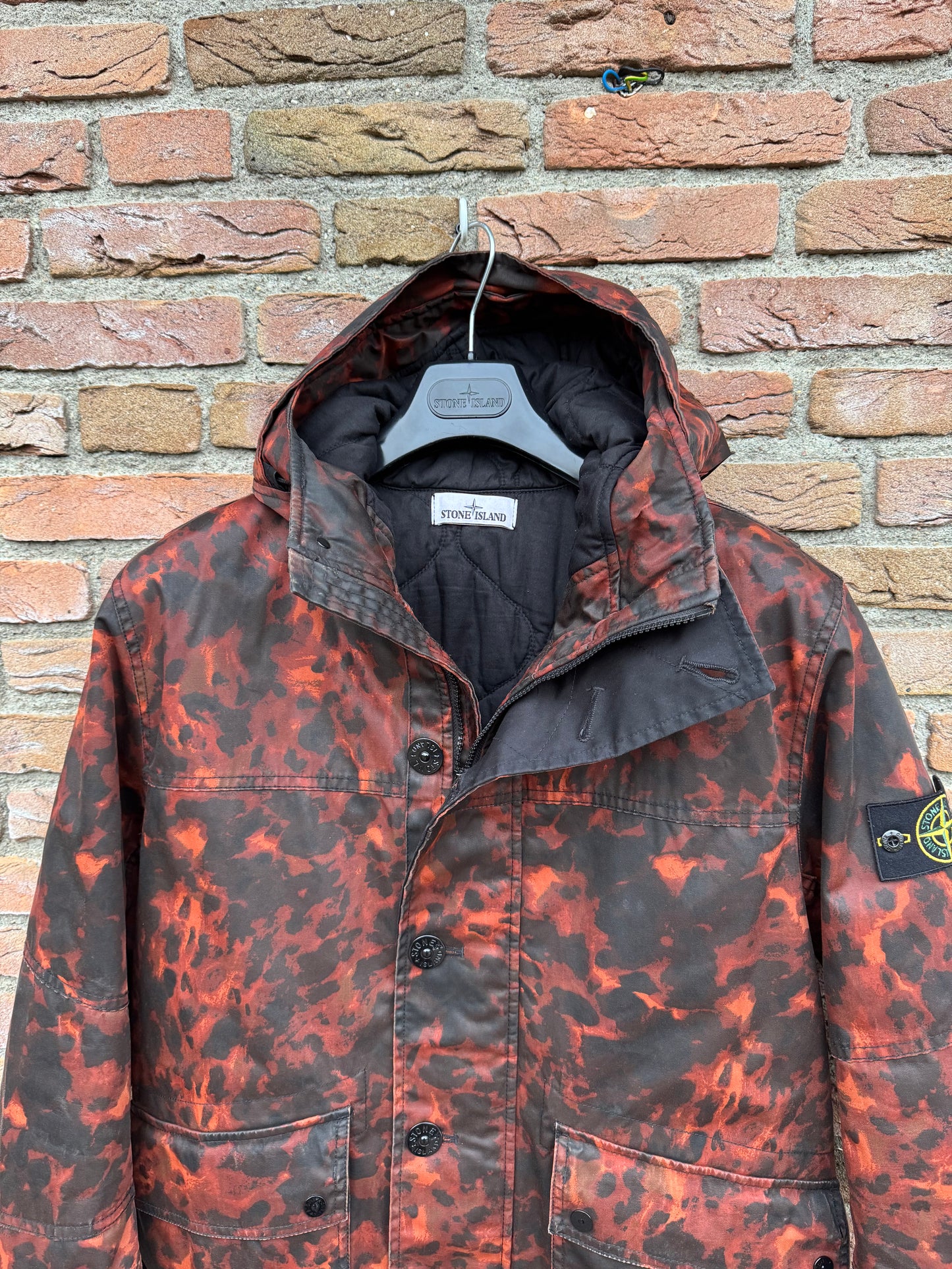 Stone Island Raso Gommato Tortoise Shell OVD Jacke - L