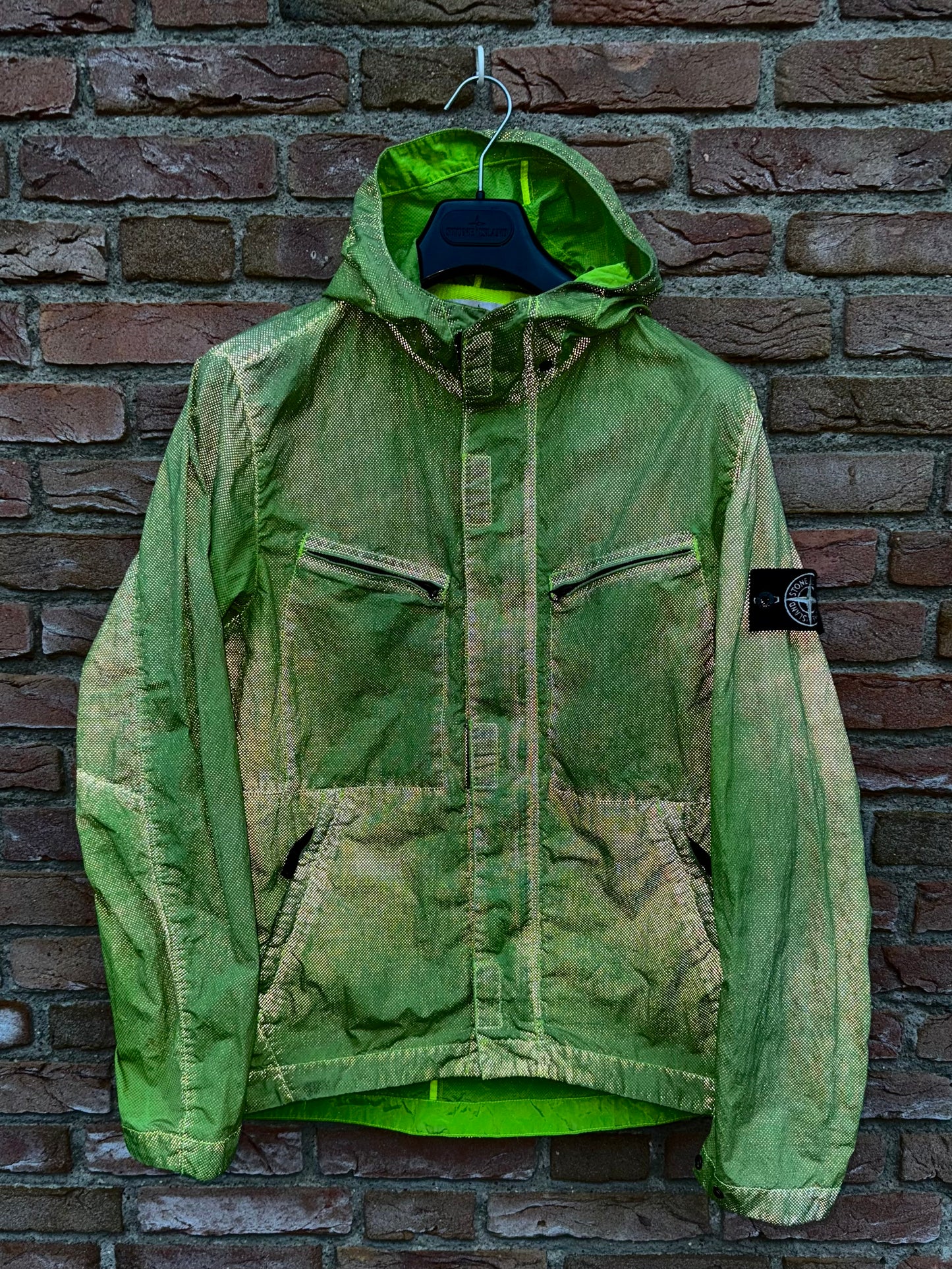 Stone Island Garment Dyed Pixel Reflective Jacket - M