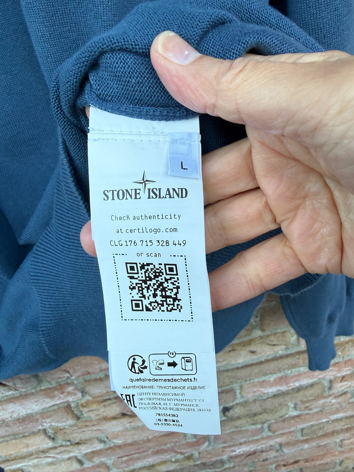 Stone Island Zip Sweatshirt - L