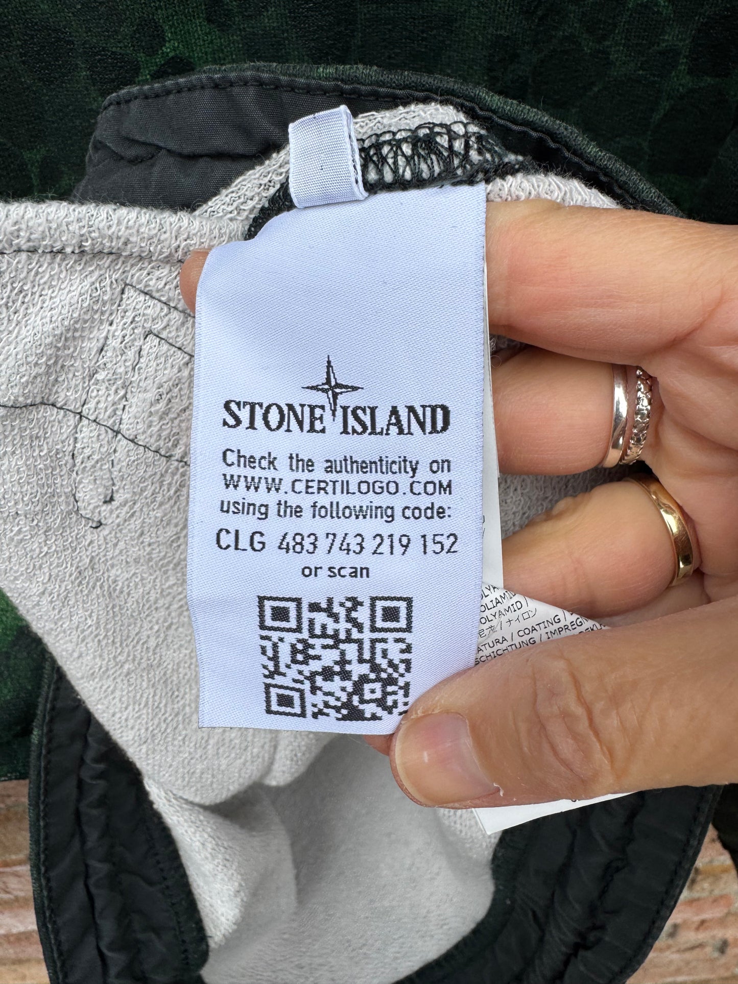 Stone Island Alligator Camo Zipped Hoodie - L