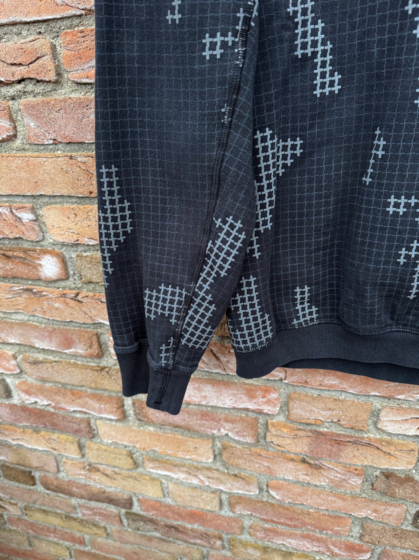 Stone Island Grid Check Camo Sweatshirt - L