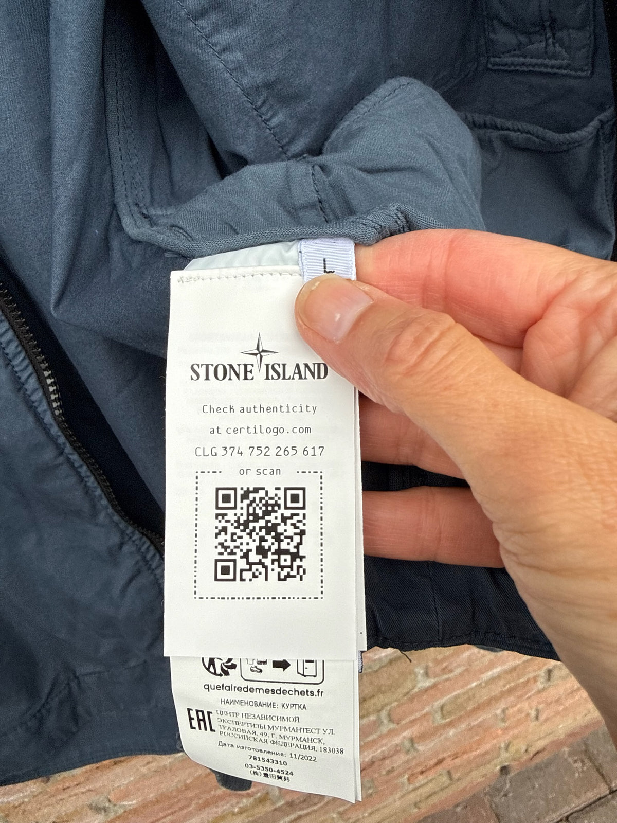 Stone Island Supima Cotton Twill Stretch-TC Jacket - L