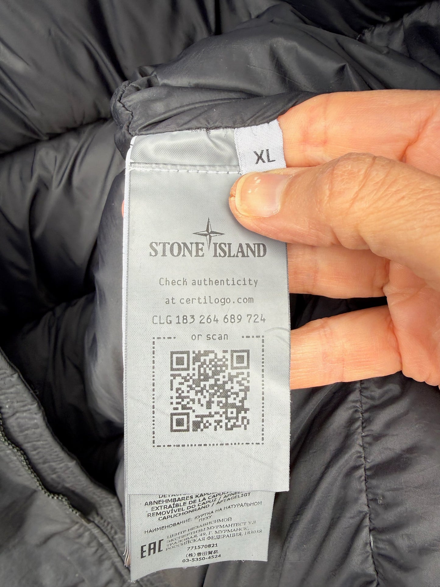 Stone Island Opaque Nylon Twill Down-TC Jacket - XL