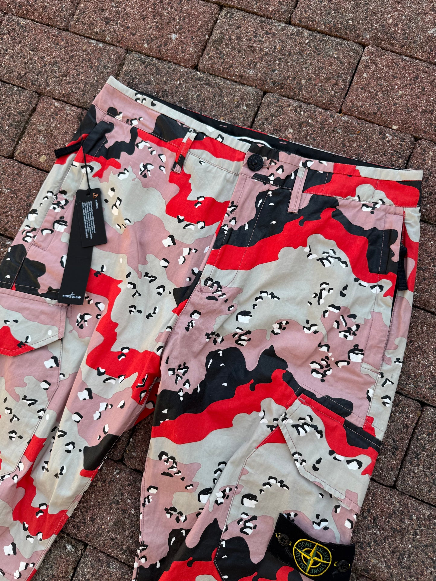 Stone Island Desert Camo Cargos - W30