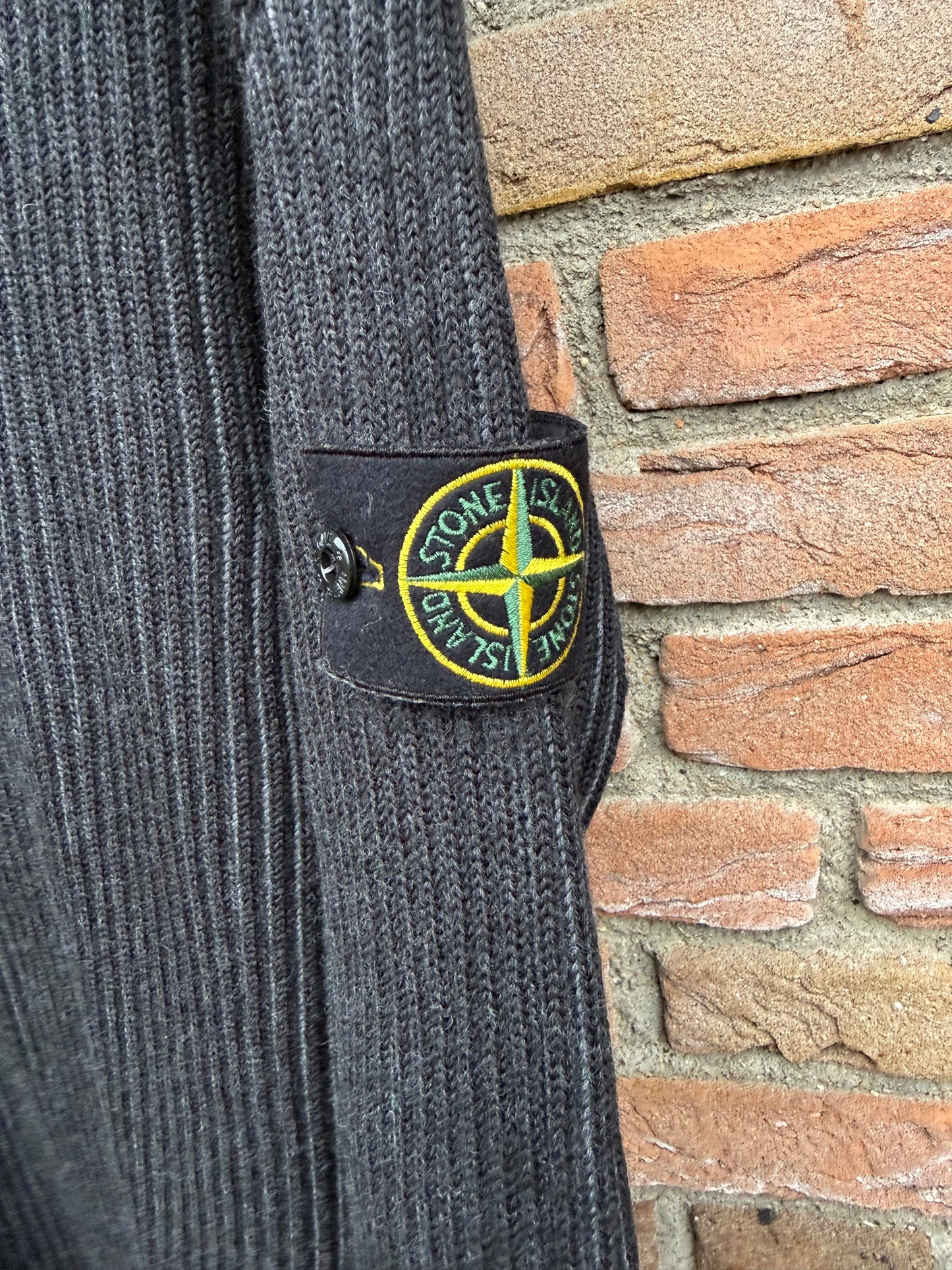 Stone Island Zip Wool Knit Pullover - M