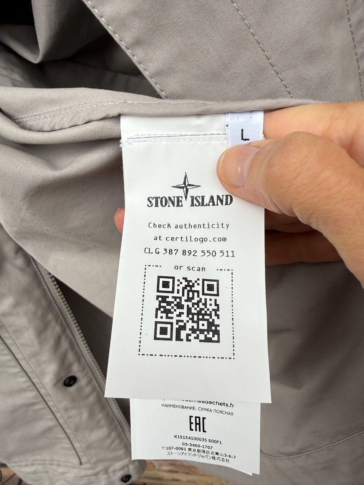 Stone Island Weatherproof Cotton Canvas Ghost Jacket - L