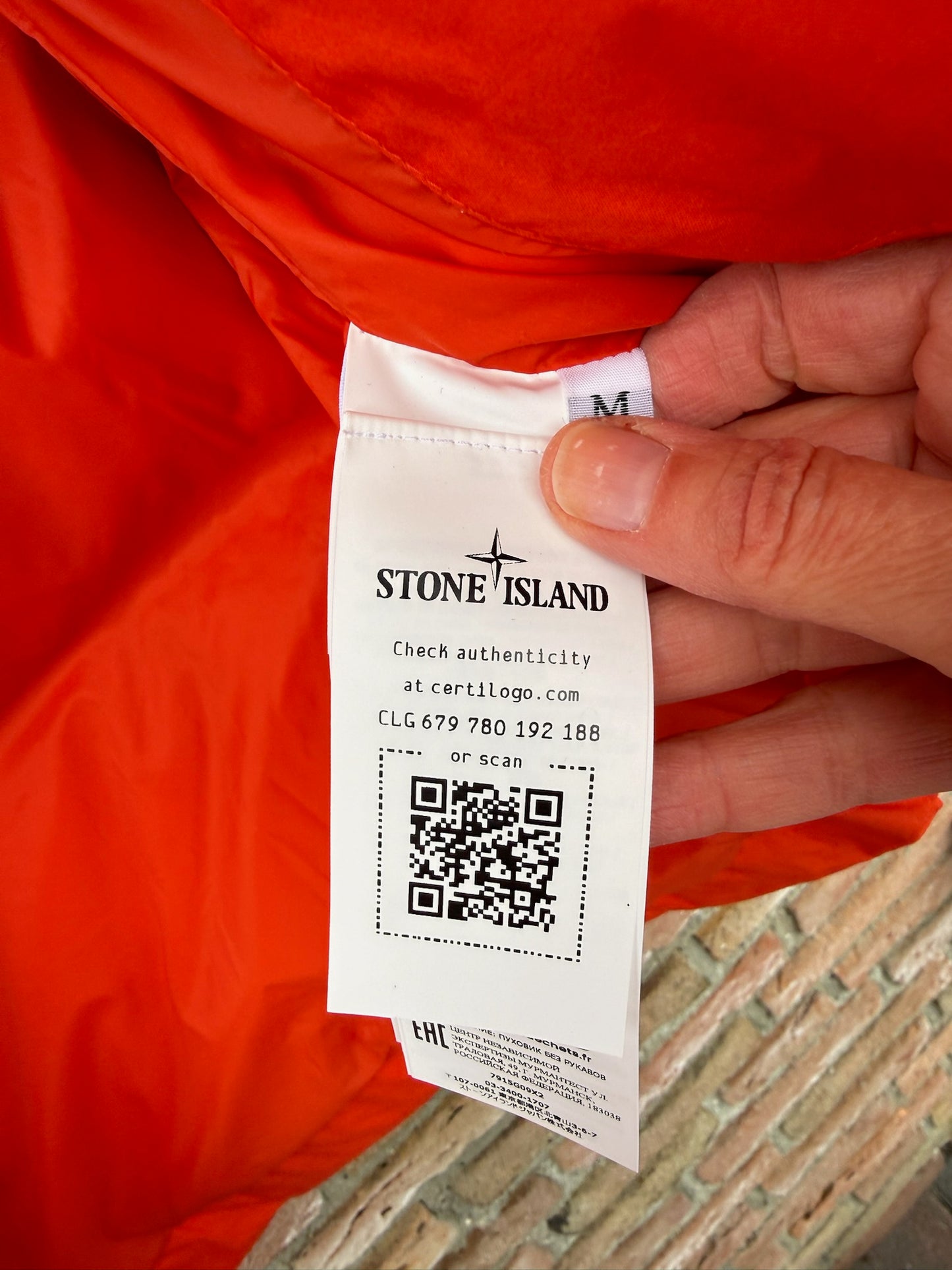 Stone Island Rubber Wax Poplin Down Marina Gilet - M