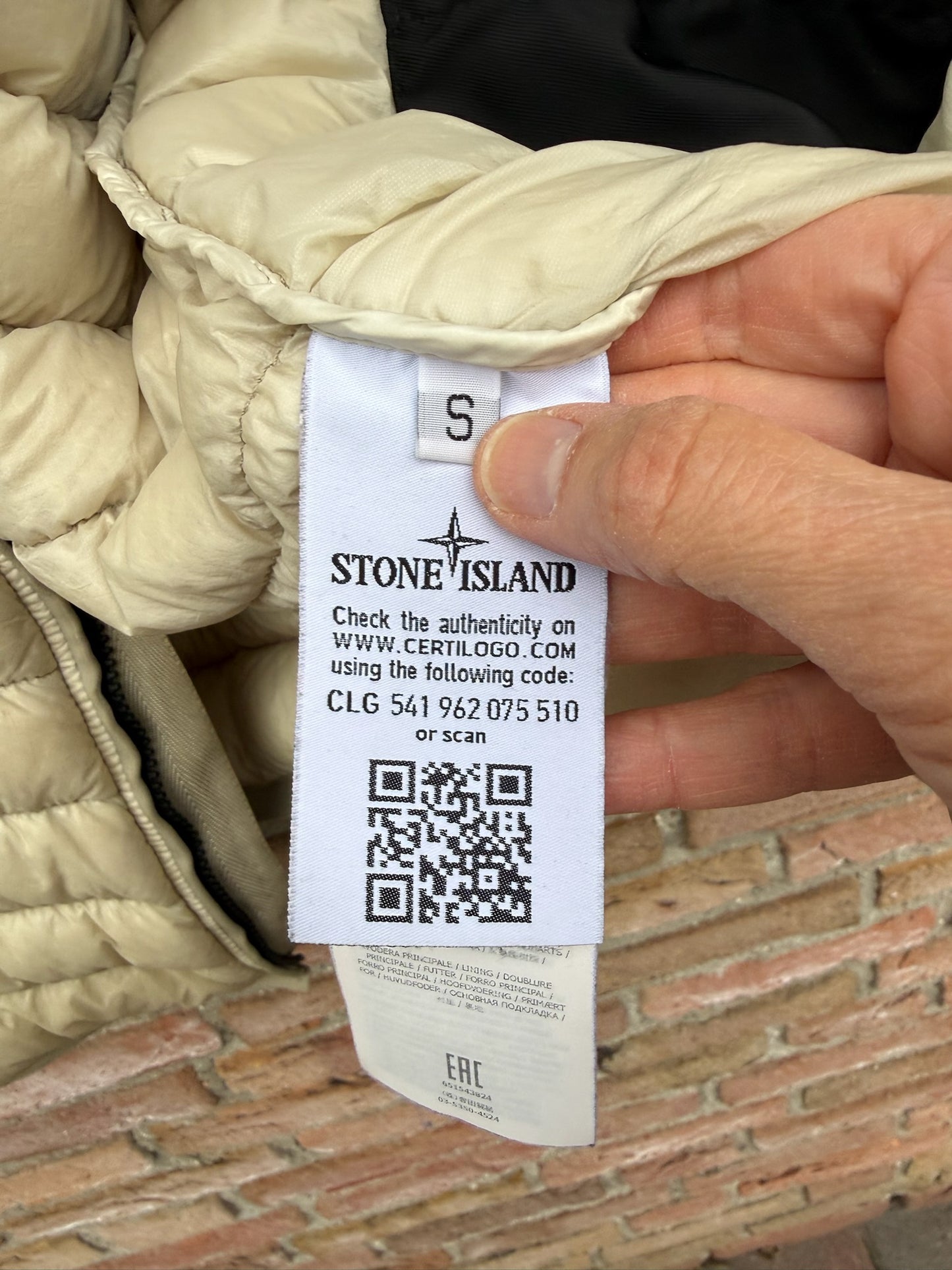 Stone Island Garment Dyed Micro Yarn Down Jacket - S