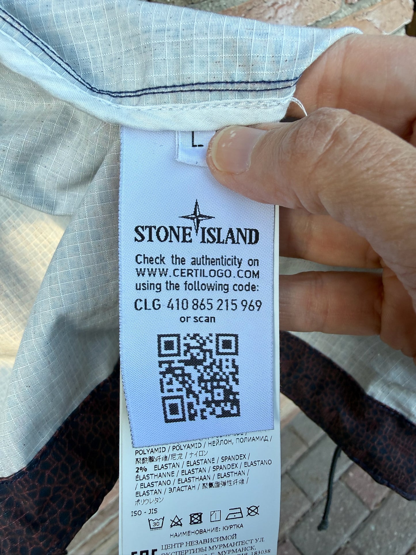 Stone Island Printed Heat Reactive Thermosensitive Fabric Jacket - L