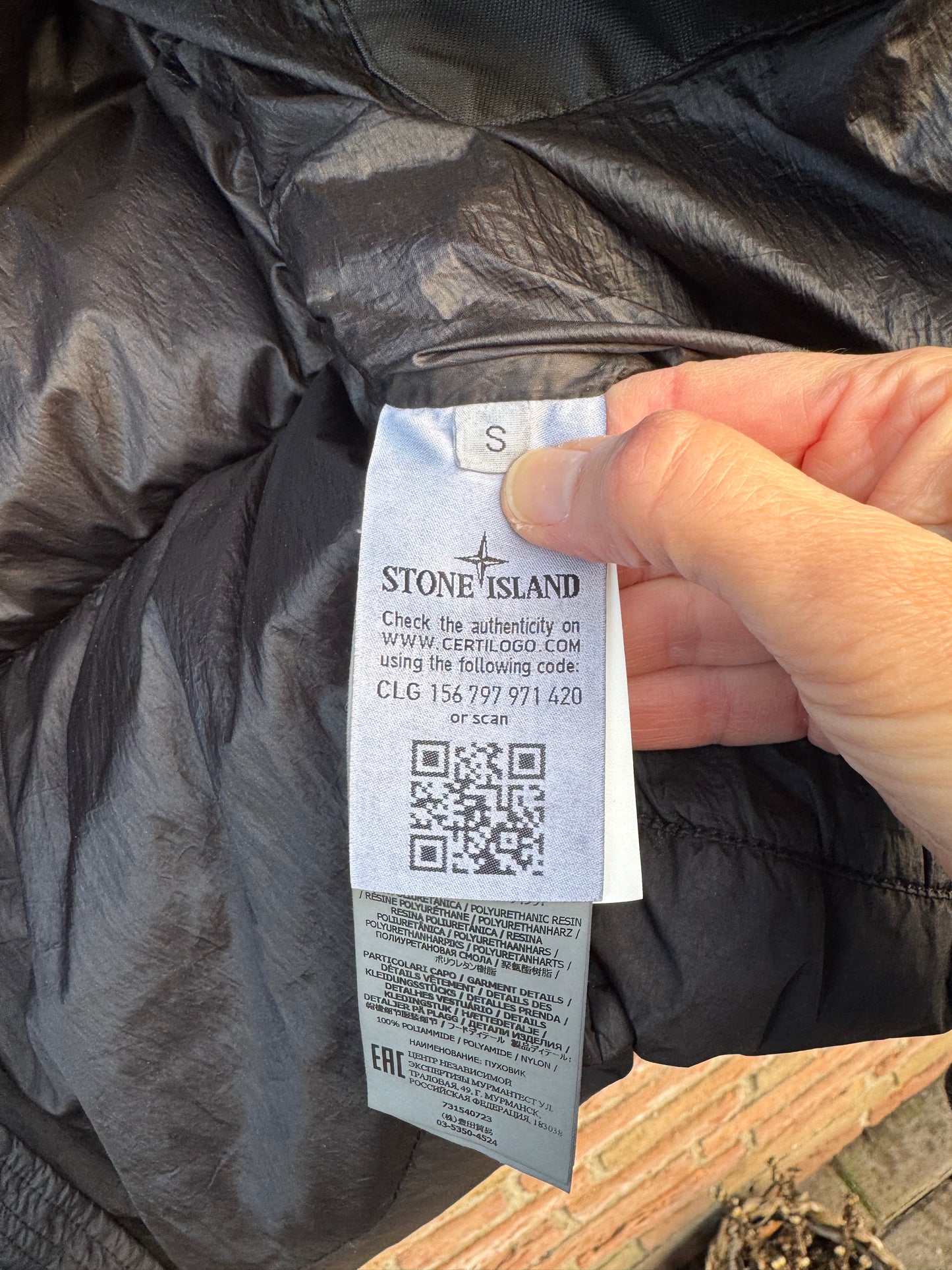 Stone Island Crinkle Reps Daunenjacke - S
