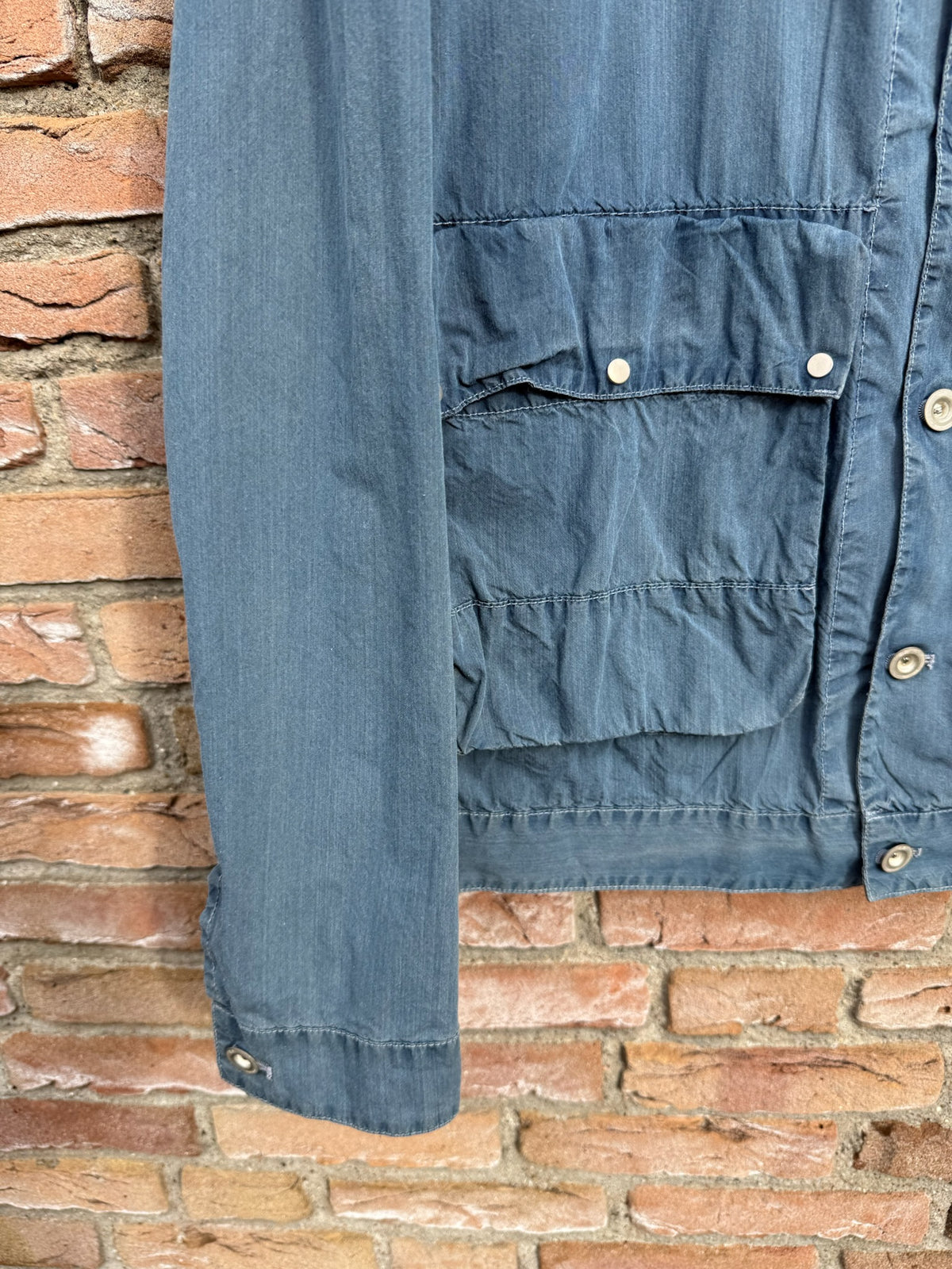 C.P. Company 50 Fili Indigo Bleached Goggle Jacket - XXL