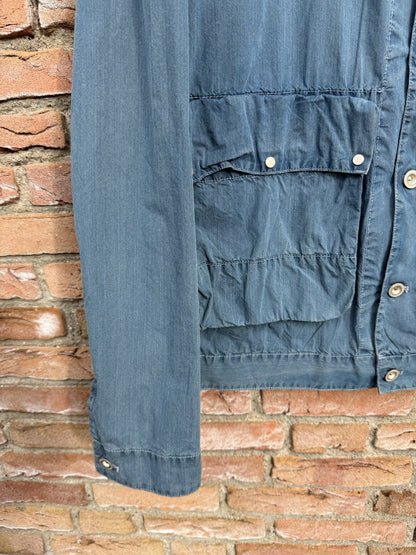C.P. Company 50 Fili Indigo Bleached Goggle Jacket - XXL