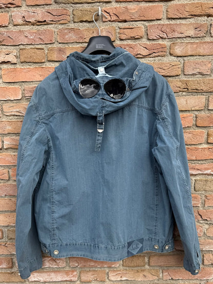 C.P. Company 50 Fili Indigo Bleached Goggle Jacket - XXL