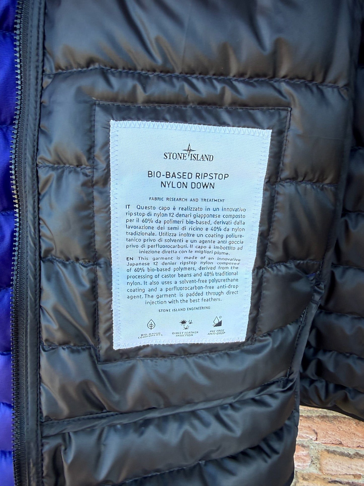 Stone Island Bio-Based Ripstop Nylon Down Jacket - L
