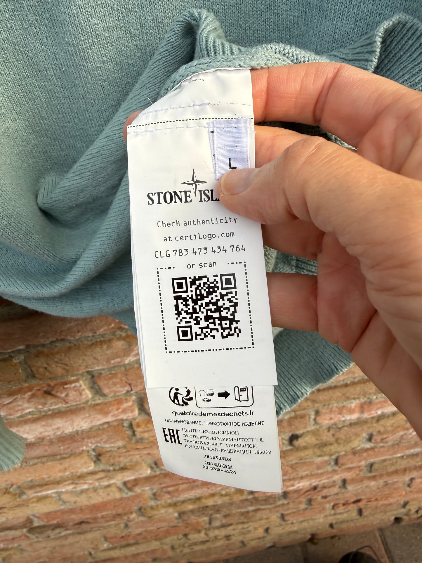 Stone Island Zip Pullover - L