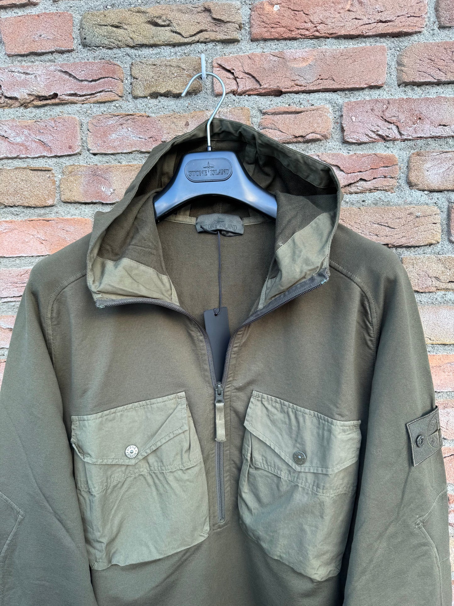 Stone Island Zip Ghost Pullover - L