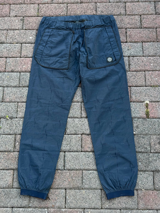 Stone Island House Check Jacquard Nylon Metal Cargos - L