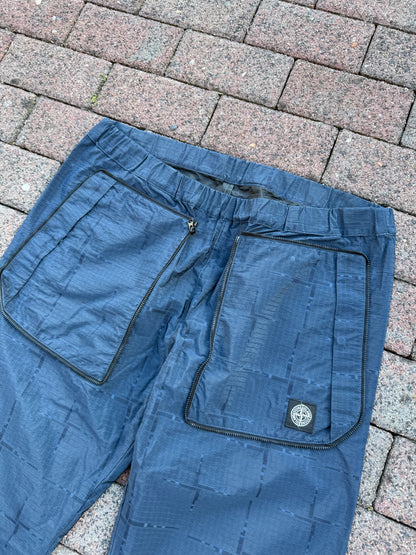 Stone Island House Check Jacquard Nylon Metal Cargos - L