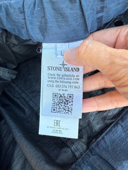Stone Island House Check Jacquard Nylon Metal Cargos - L