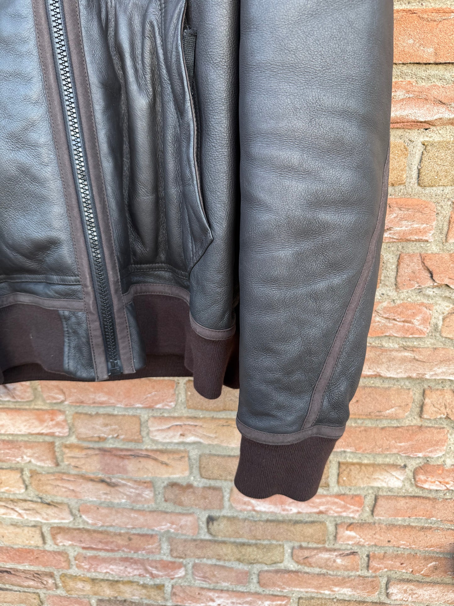 Stone Island Coloured Sheepskin Leather Jacket - L
