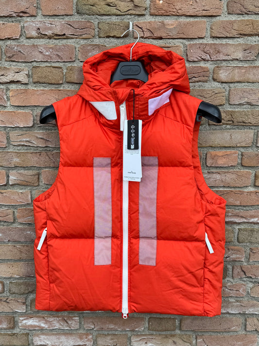 Stone Island Marina Rubber Wax Poplin Down Gilet - S