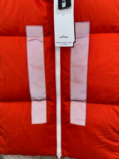 Stone Island Marina Rubber Wax Poplin Down Gilet - S