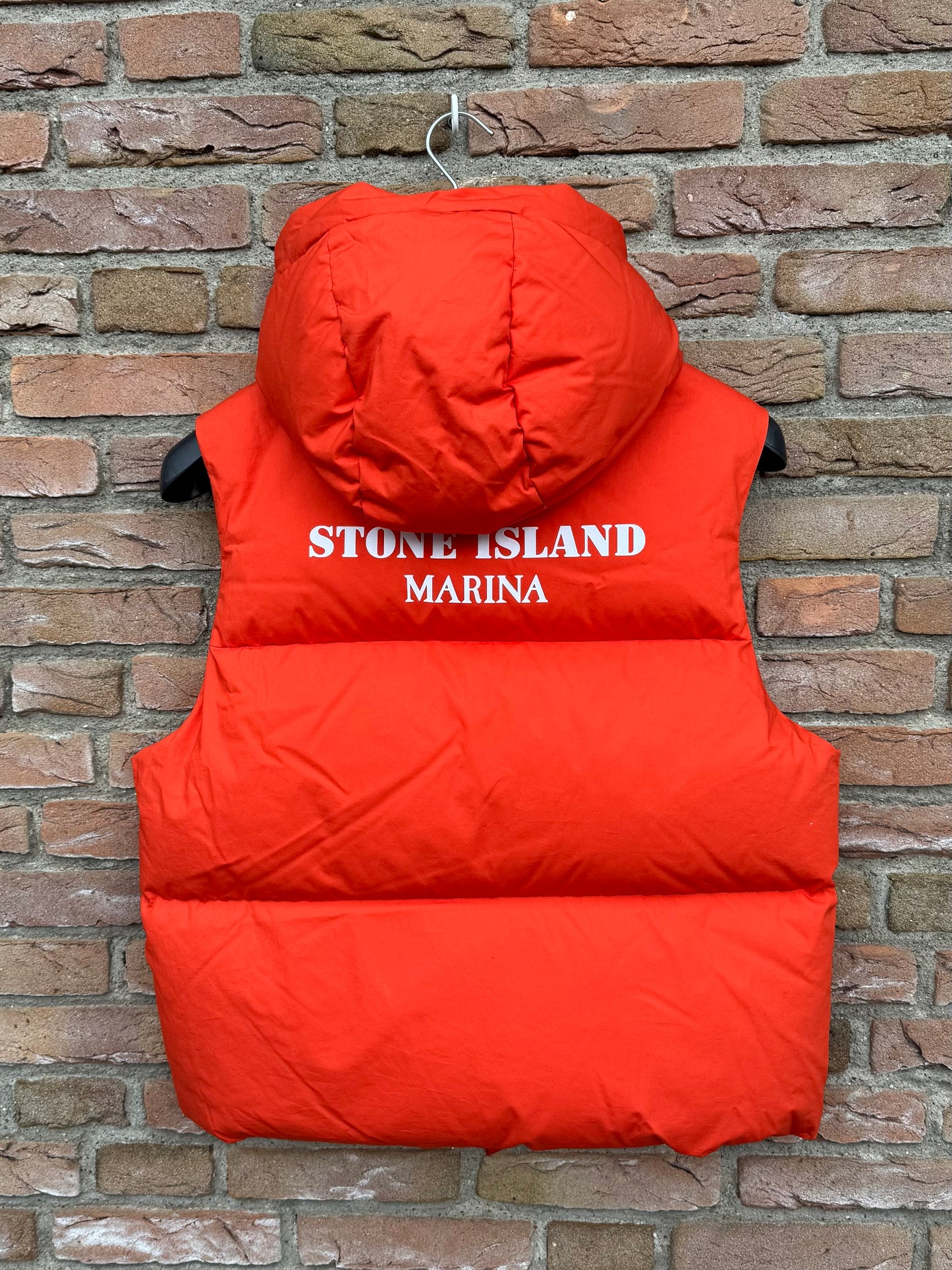 Stone Island Marina Rubber Wax Poplin Down Gilet - S