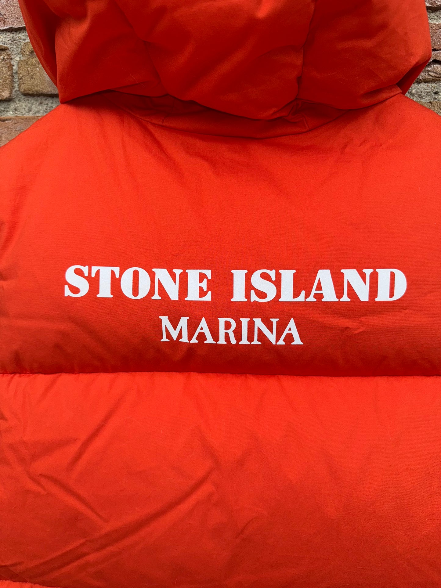 Stone Island Marina Rubber Wax Poplin Down Gilet - S