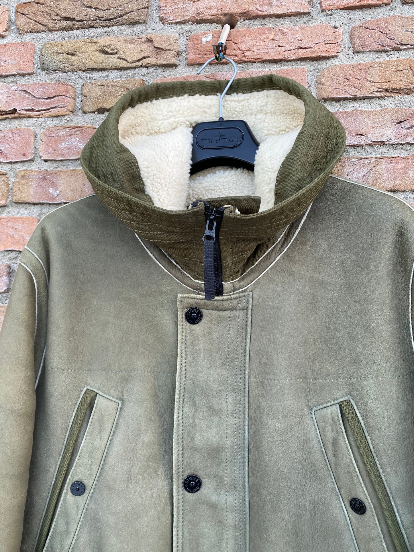 Stone Island Sheepskin Lederjacke - XL