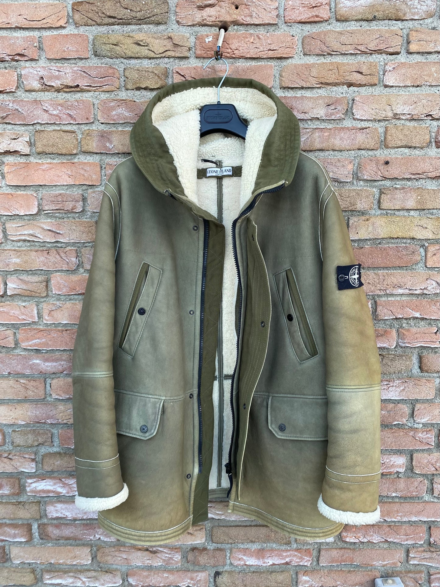 Stone Island Sheepskin Lederjacke - XL