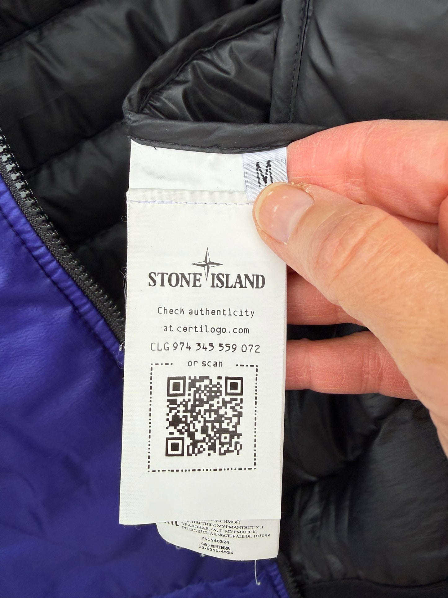 Stone Island Bio-Based Ripstop Nylon Down Jacket - M