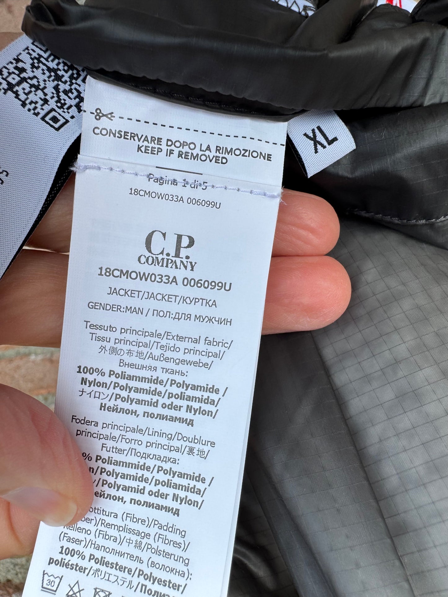 C.P. Company Nada Shell Primaloft Jacket - XL
