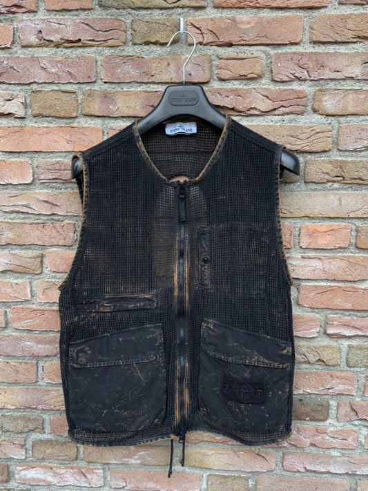 Stone Island Ripstop + Cotton Mesh Off-Dye OVD Gilet - M