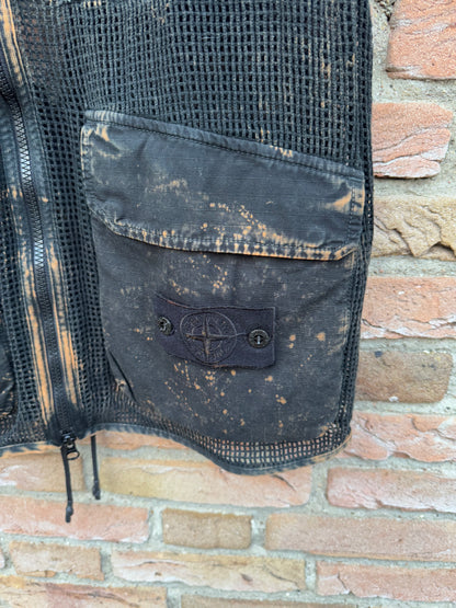 Stone Island Ripstop + Cotton Mesh Off-Dye OVD Gilet - M
