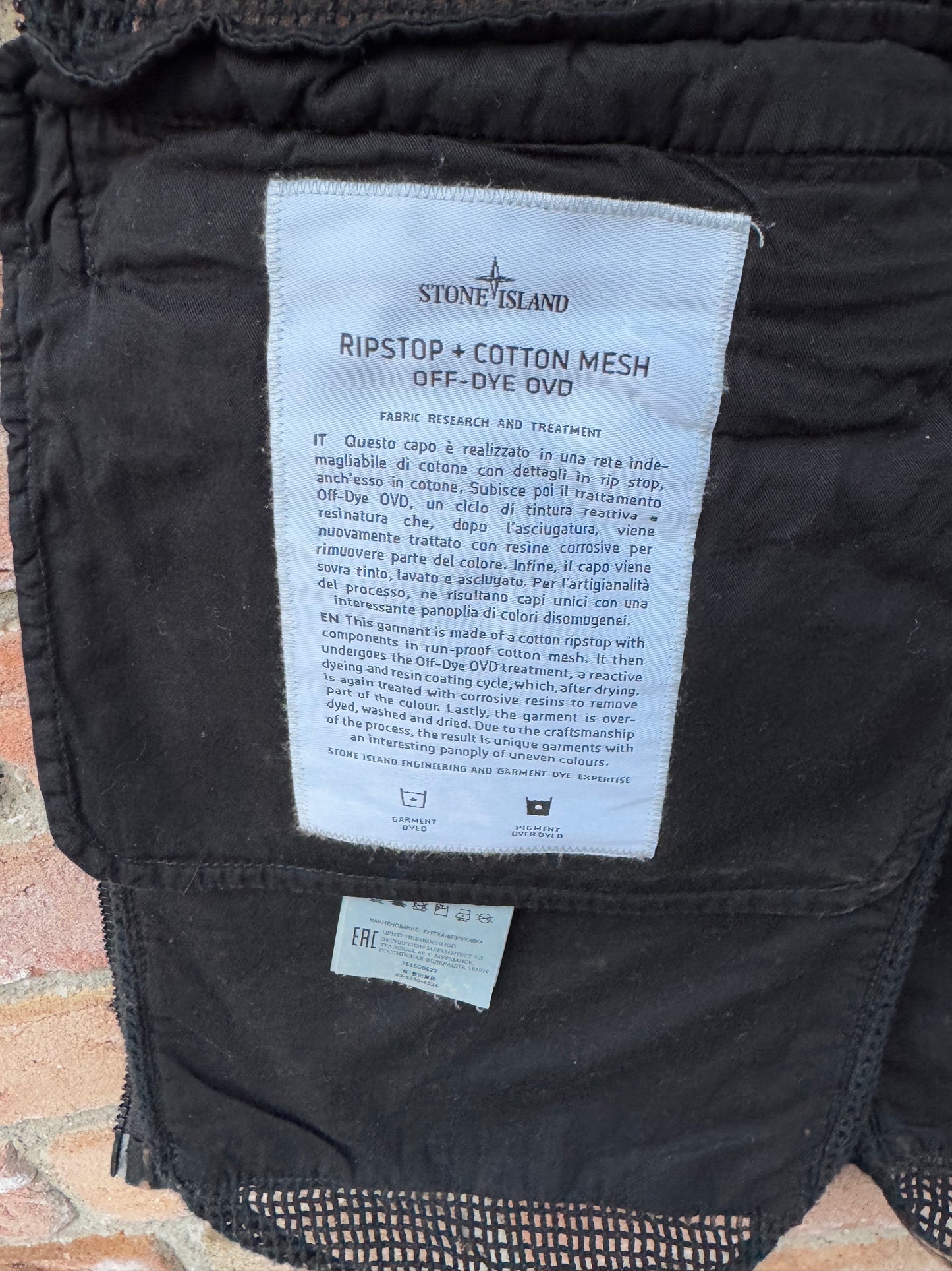 Stone Island Ripstop + Cotton Mesh Off-Dye OVD Gilet - M