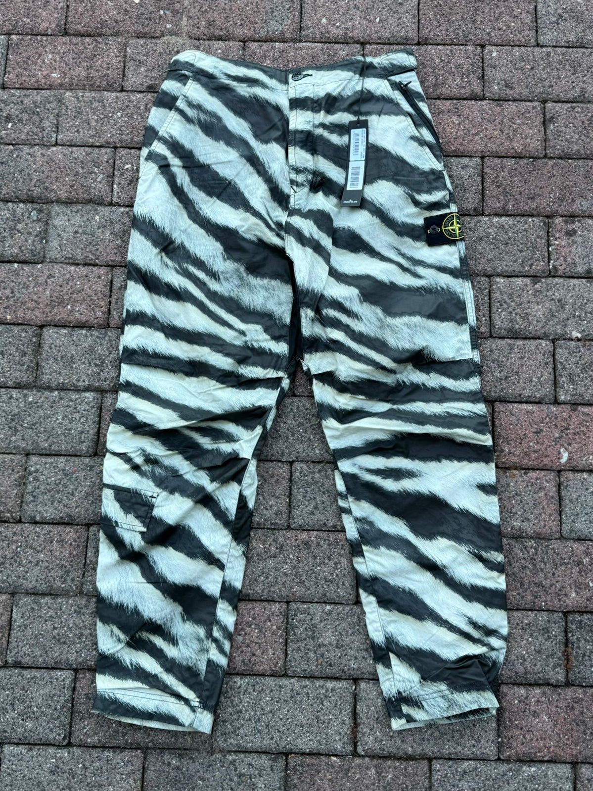 Stone Island White Tiger Camo Trousers - W31