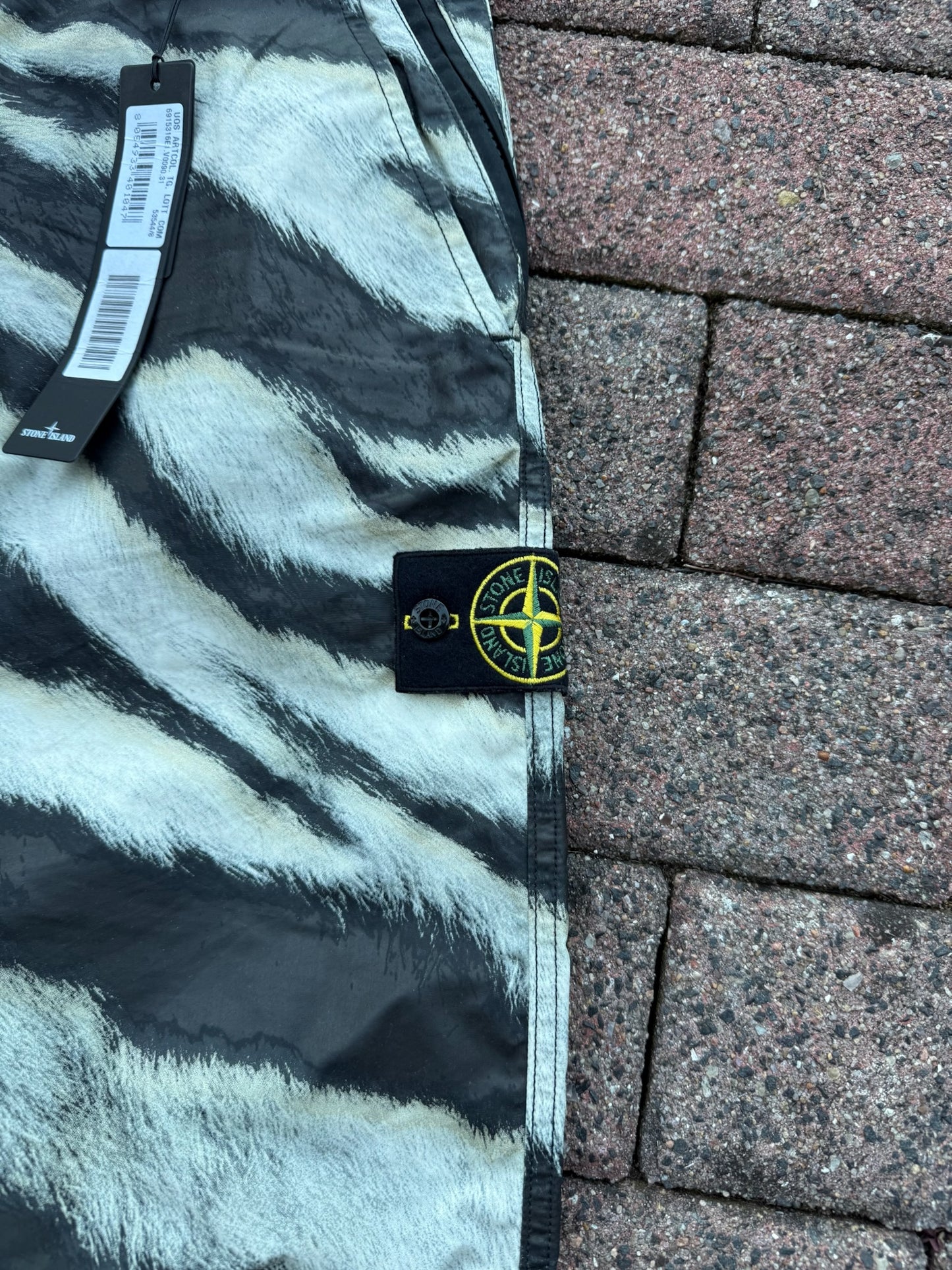 Stone Island White Tiger Camo Trousers - W31