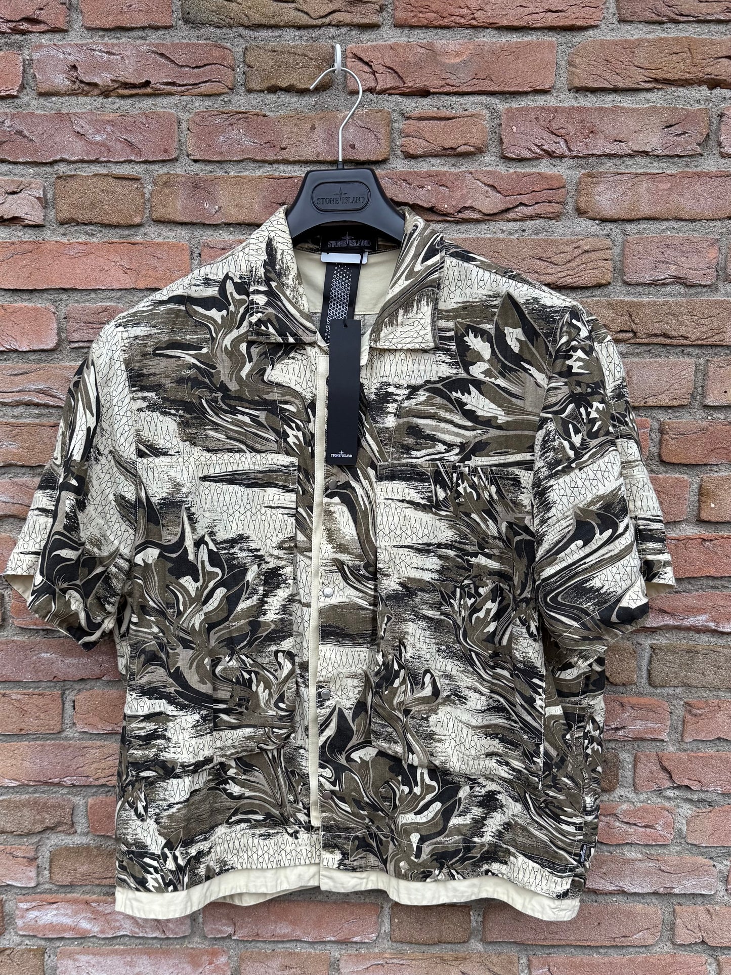 Stone Island Shadow Project Guayabera Shirt - L