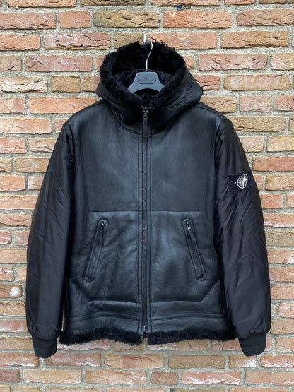 Stone Island Reversible Leather Sheepskin Jacke - L