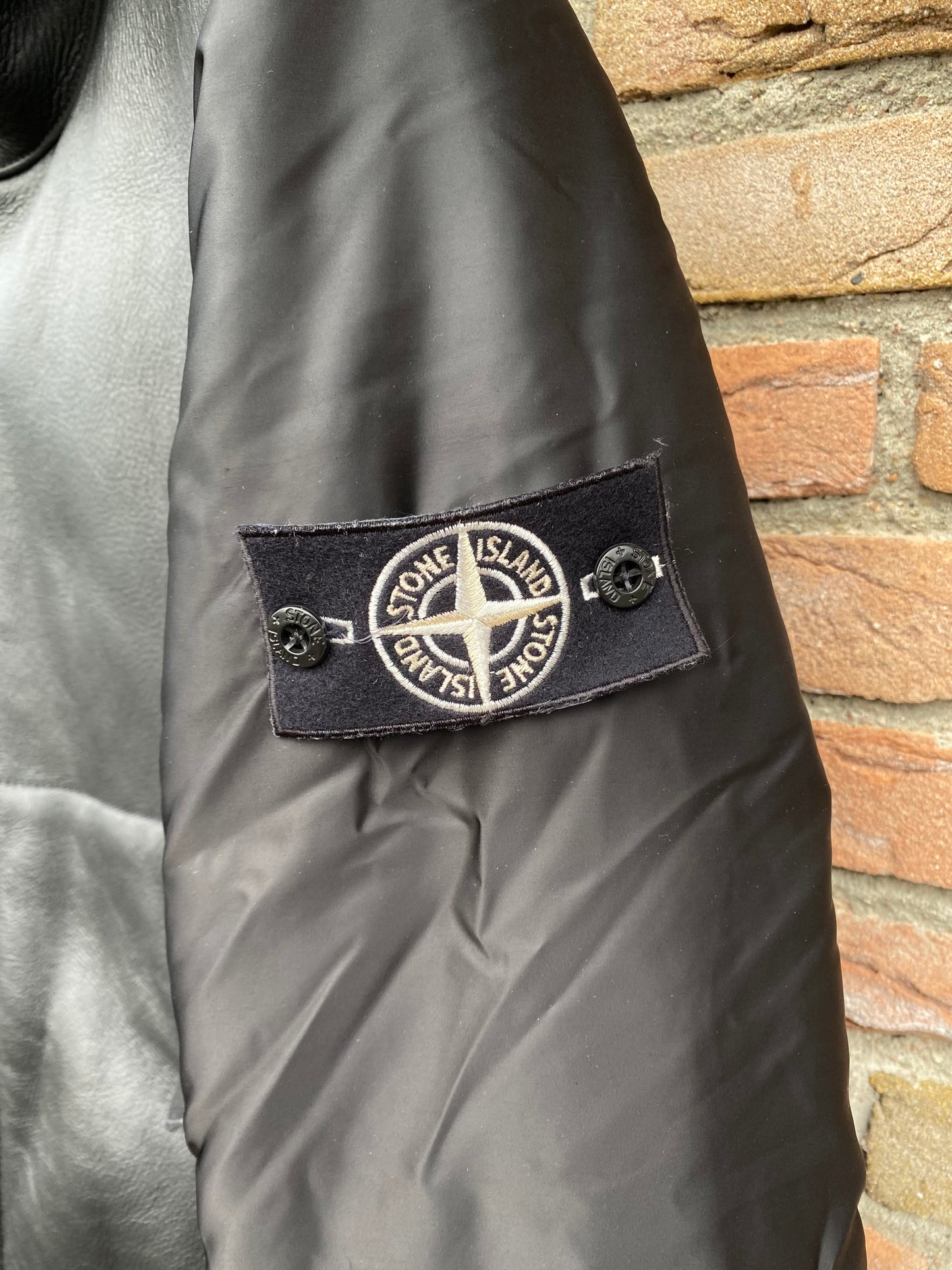 Stone Island Reversible Leather Sheepskin Jacke - L