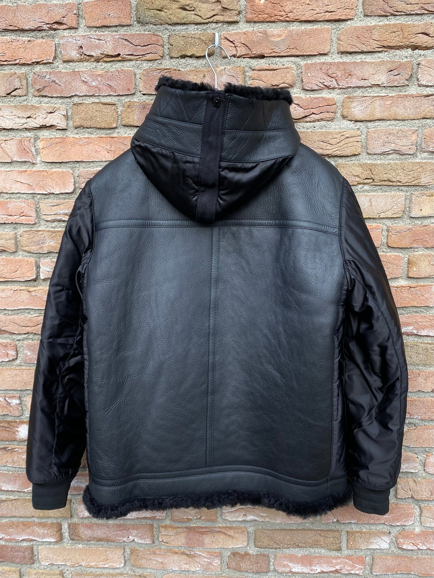 Stone Island Reversible Leather Sheepskin Jacke - L