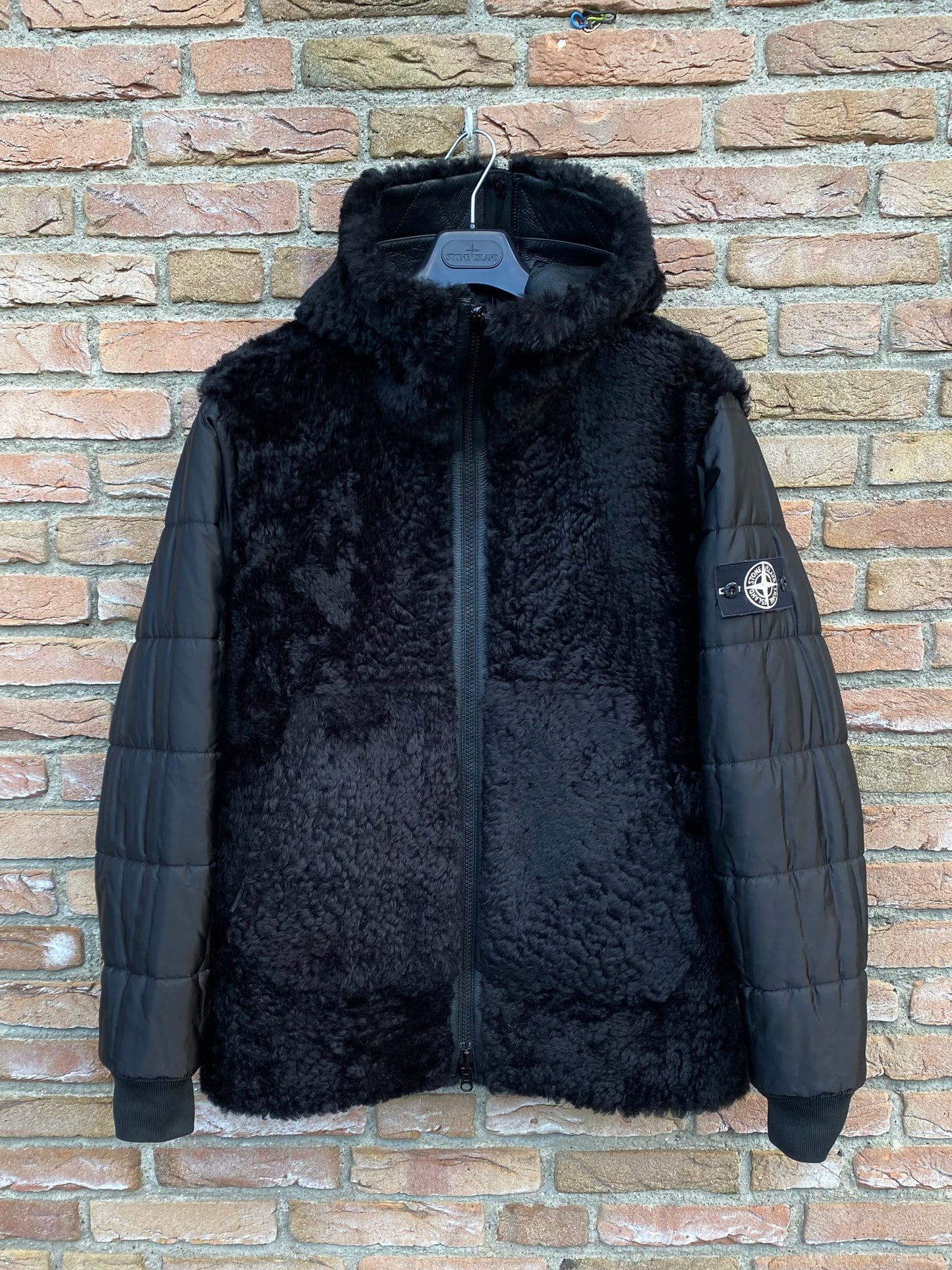 Stone Island Reversible Leather Sheepskin Jacke - L