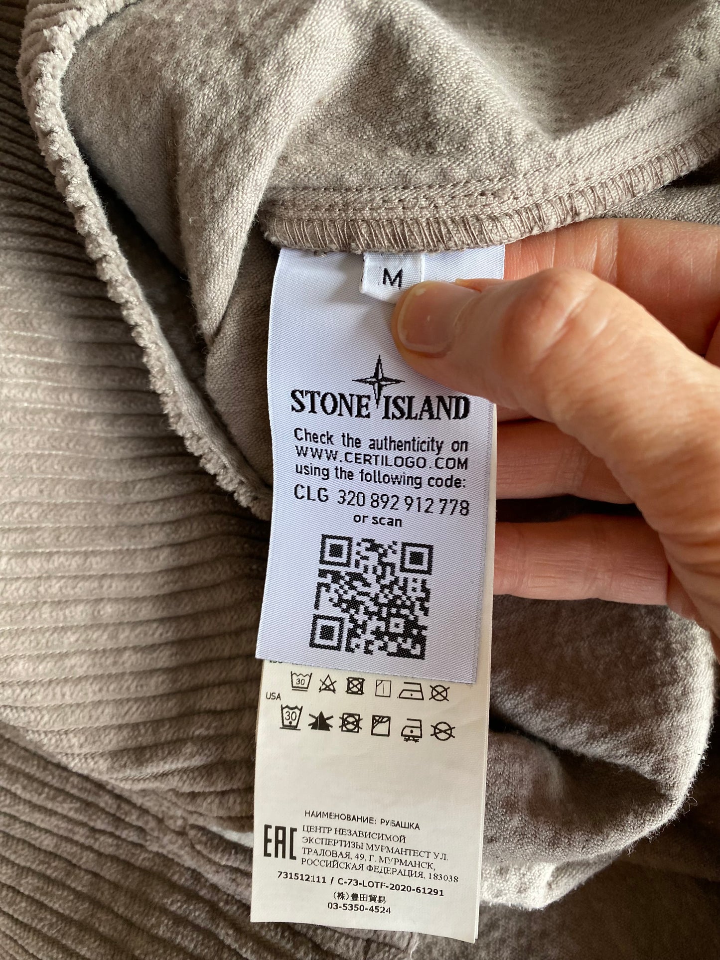 Stone Island Cord Overshirt - M