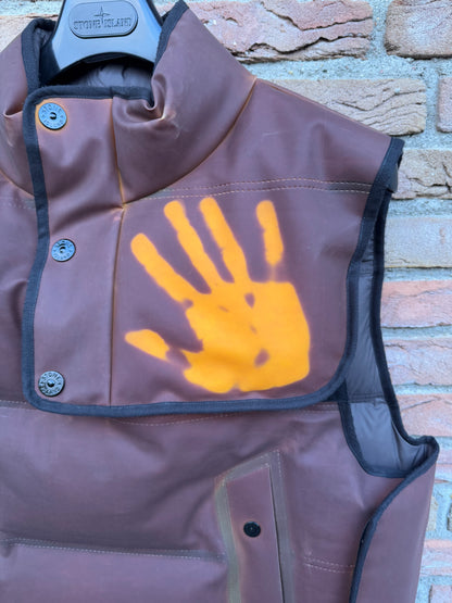 Stone Island Poly Strata Ice Jacket Down Gilet - L