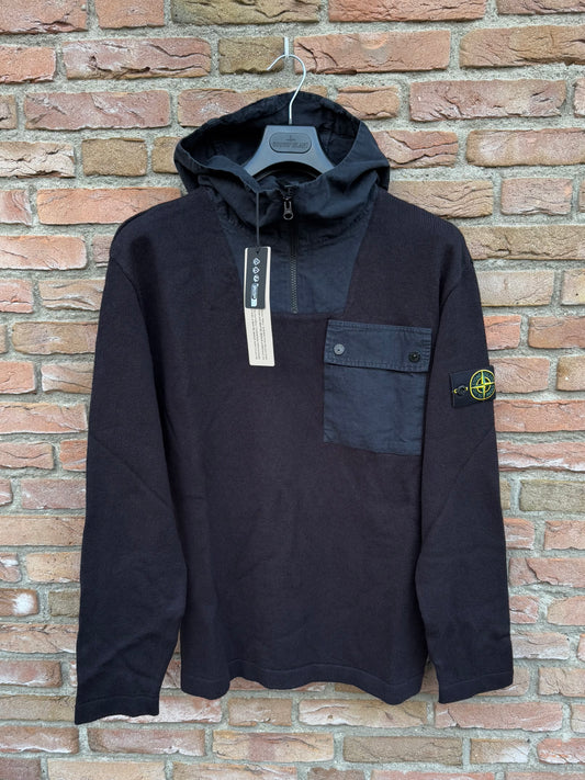 Stone Island Zip Knit Hoodie - L
