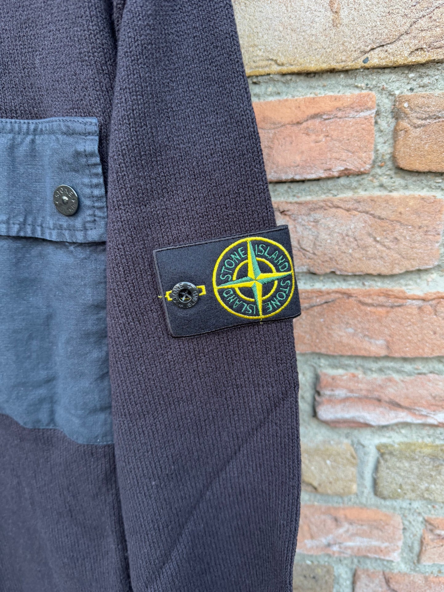 Stone Island Zip Knit Hoodie - L