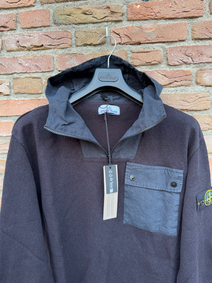 Stone Island Zip Knit Hoodie - L